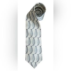 Courtenay Silver and Black Geometric Men's Tie